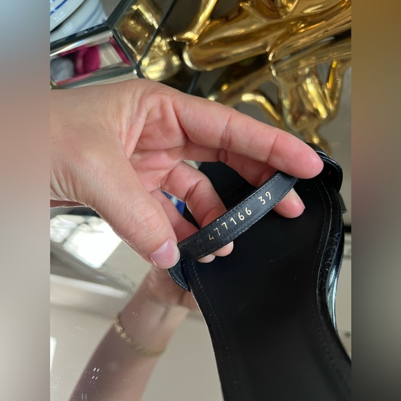 Balenciaga Leather Block Heel Studded Sandals - Picture 3 of 16